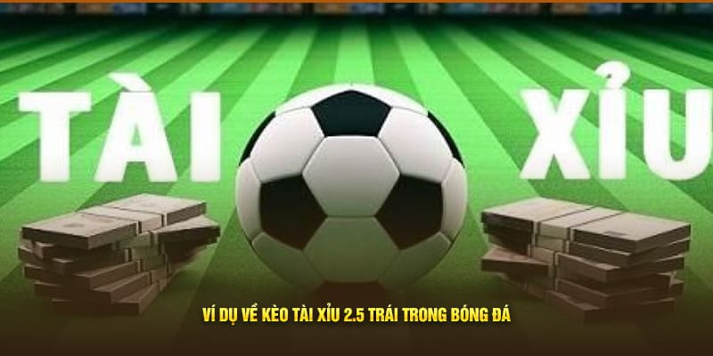 Ví dụ về kèo tài xỉu 2.5 trái trong bóng đá